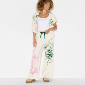 NWT Wicked x Katie Kime Women's Relaxed Leg Good/Bad Graphic Jogger Pants